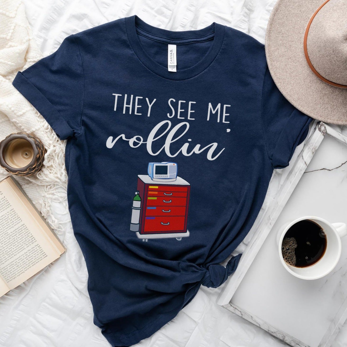 rollinnavy They See me Rollin Crash Cart T-Shirt - Image 2
