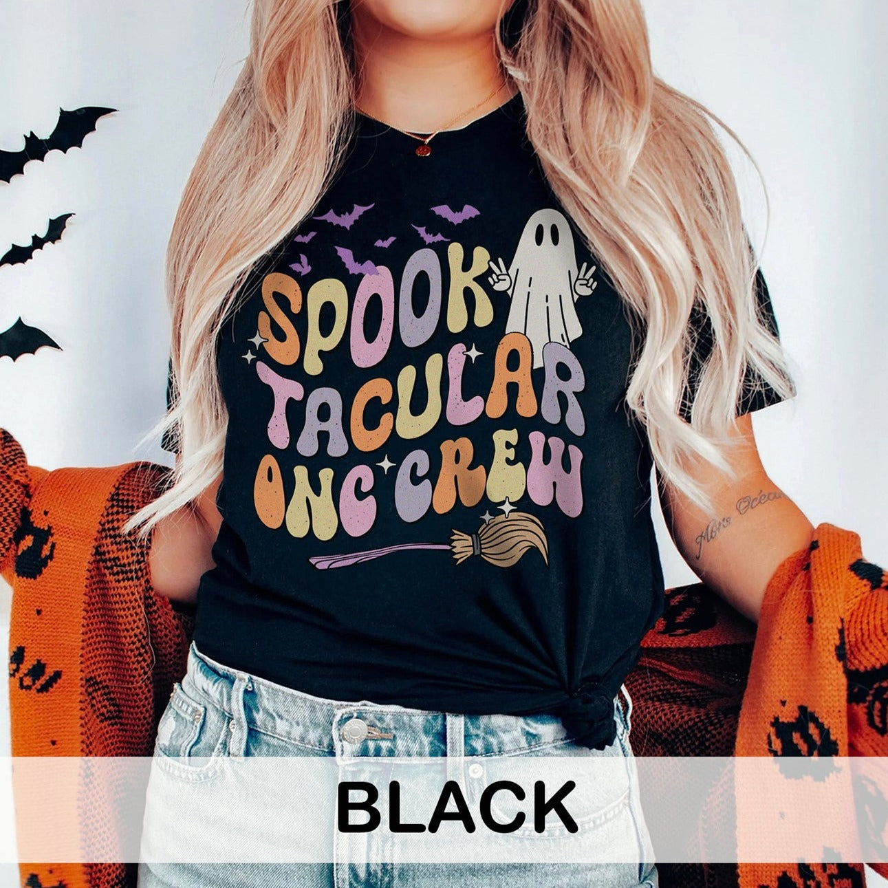 spooktacularonccrewcolors_4ef98c6d-2f6f-4f5f-bcf8-0e5611121a2d Spooktacular Onc Crew T-Shirt - Image 11