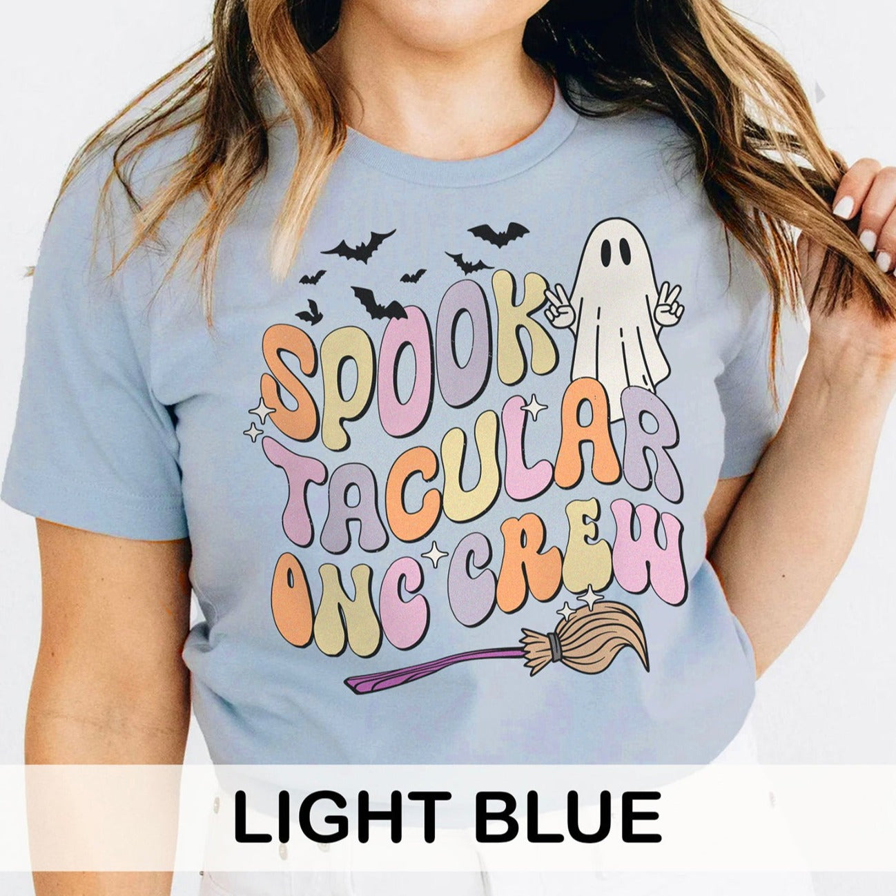 spooktacularonccrewcolors_a599d593-81be-496f-ba39-87eedd963c29 Spooktacular Onc Crew T-Shirt - Image 12