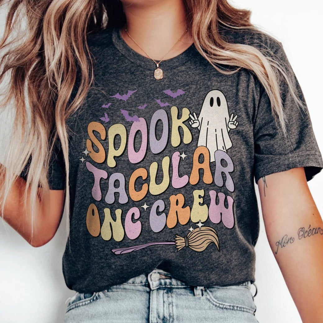 spooktacularonccrewdarkgray Spooktacular Onc Crew T-Shirt - Image 2