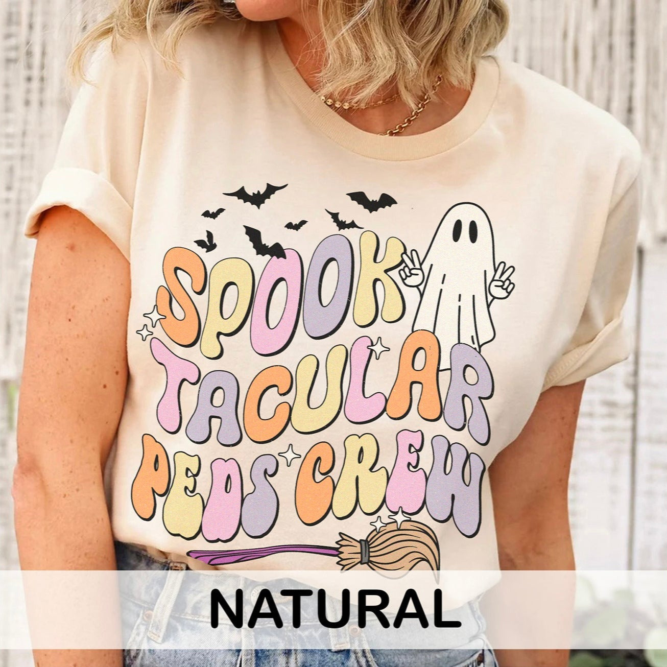 spooktacularpedscrewcolors_5a59ed9a-d4d6-4f64-9c33-9e0142a3ba9b Spooktacular Peds Crew T-Shirt - Image 7