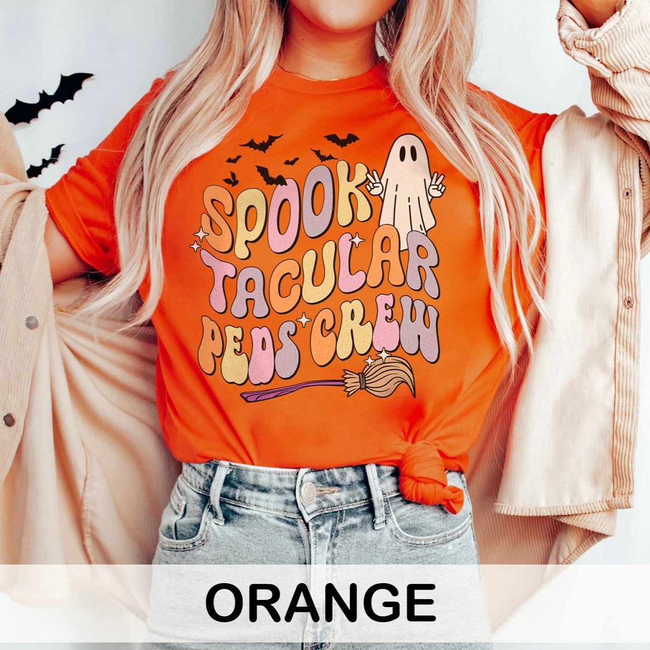 spooktacularpedscrewcolors_f9363d80-0857-456b-894c-c0f43076d156 Spooktacular Peds Crew T-Shirt - Image 6