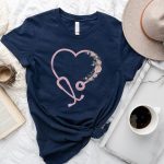 Floral Heart Stethoscope T-Shirt - Image 7