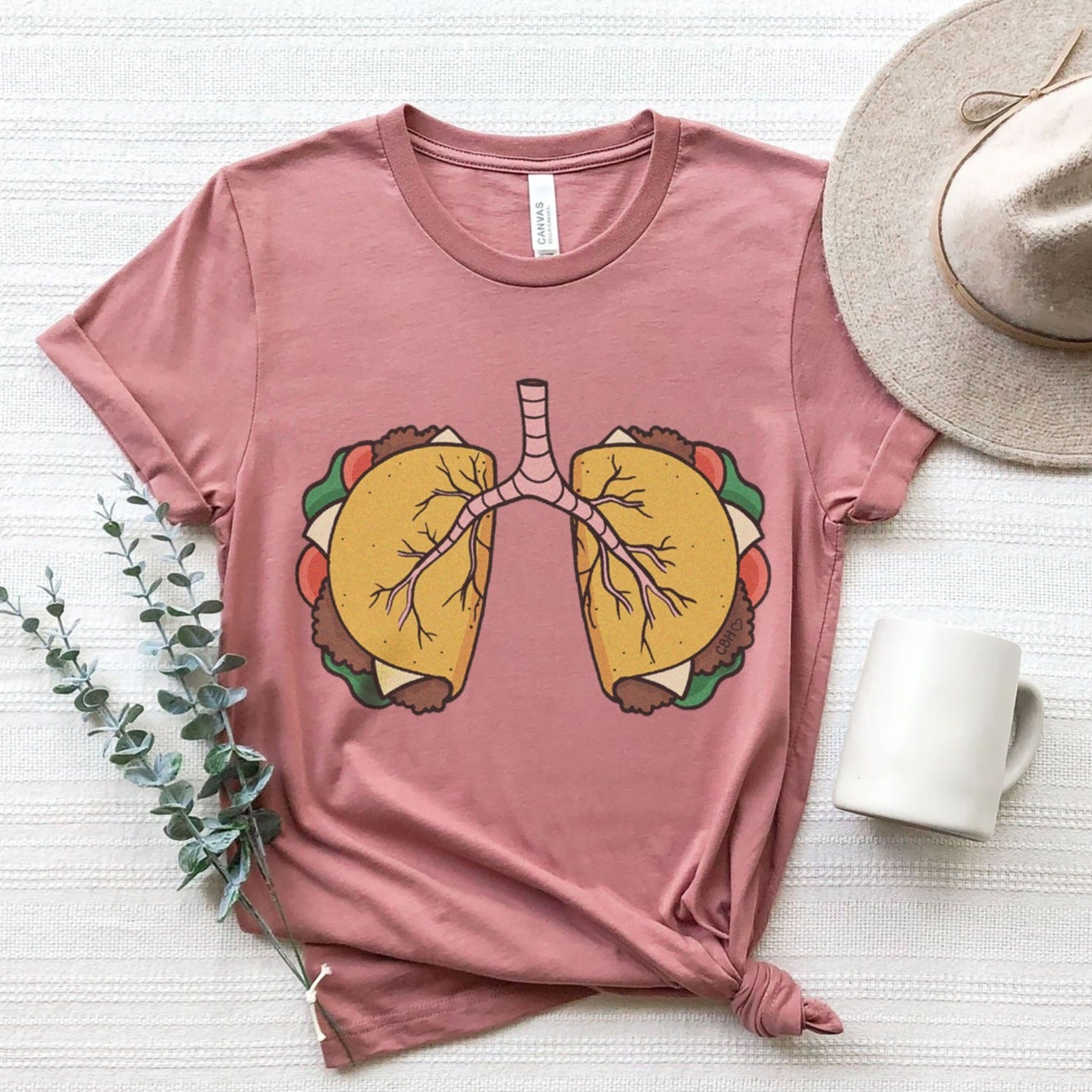 tacolungsmauve Taco Lungs T-Shirt - Image 6