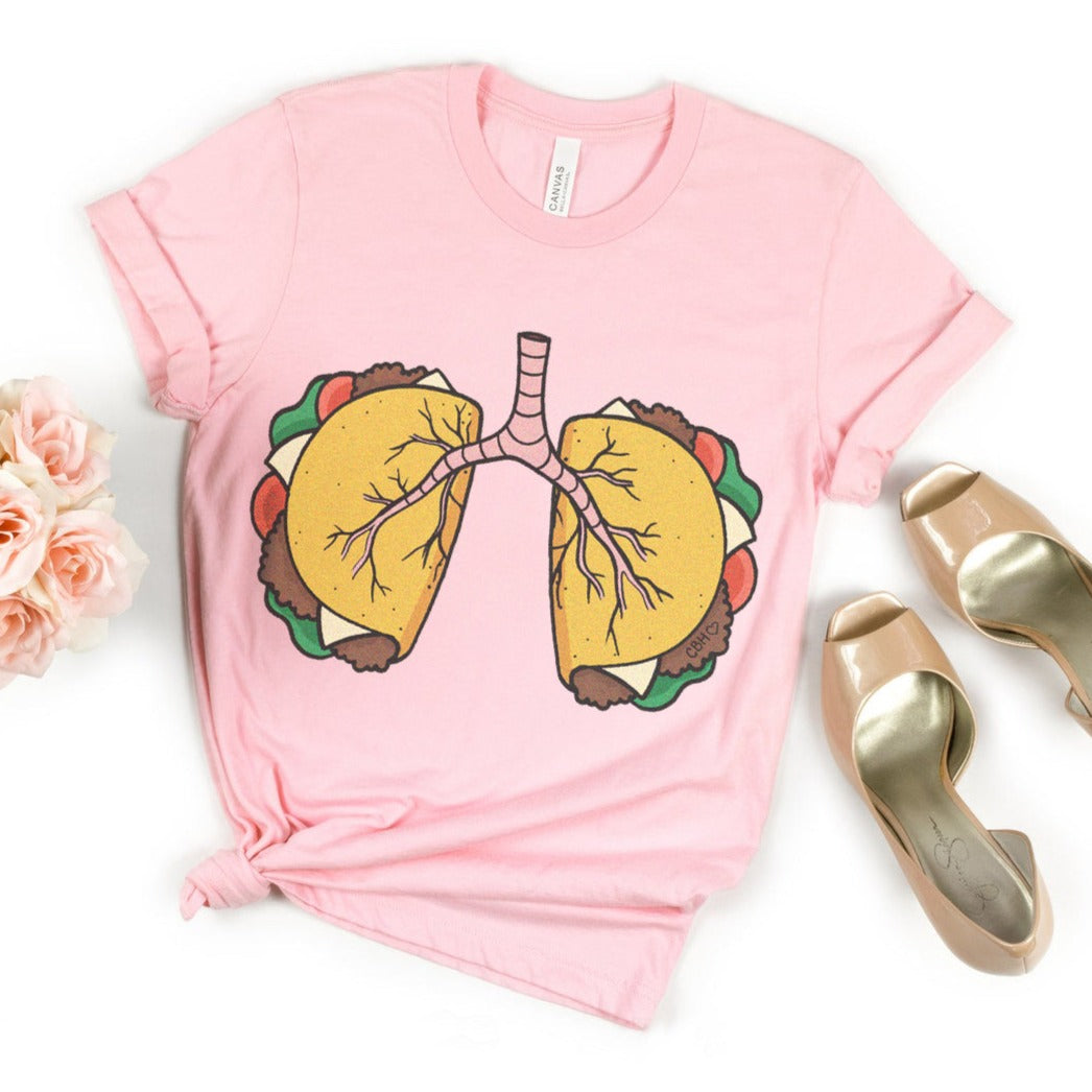tacolungspink Taco Lungs T-Shirt - Image 7
