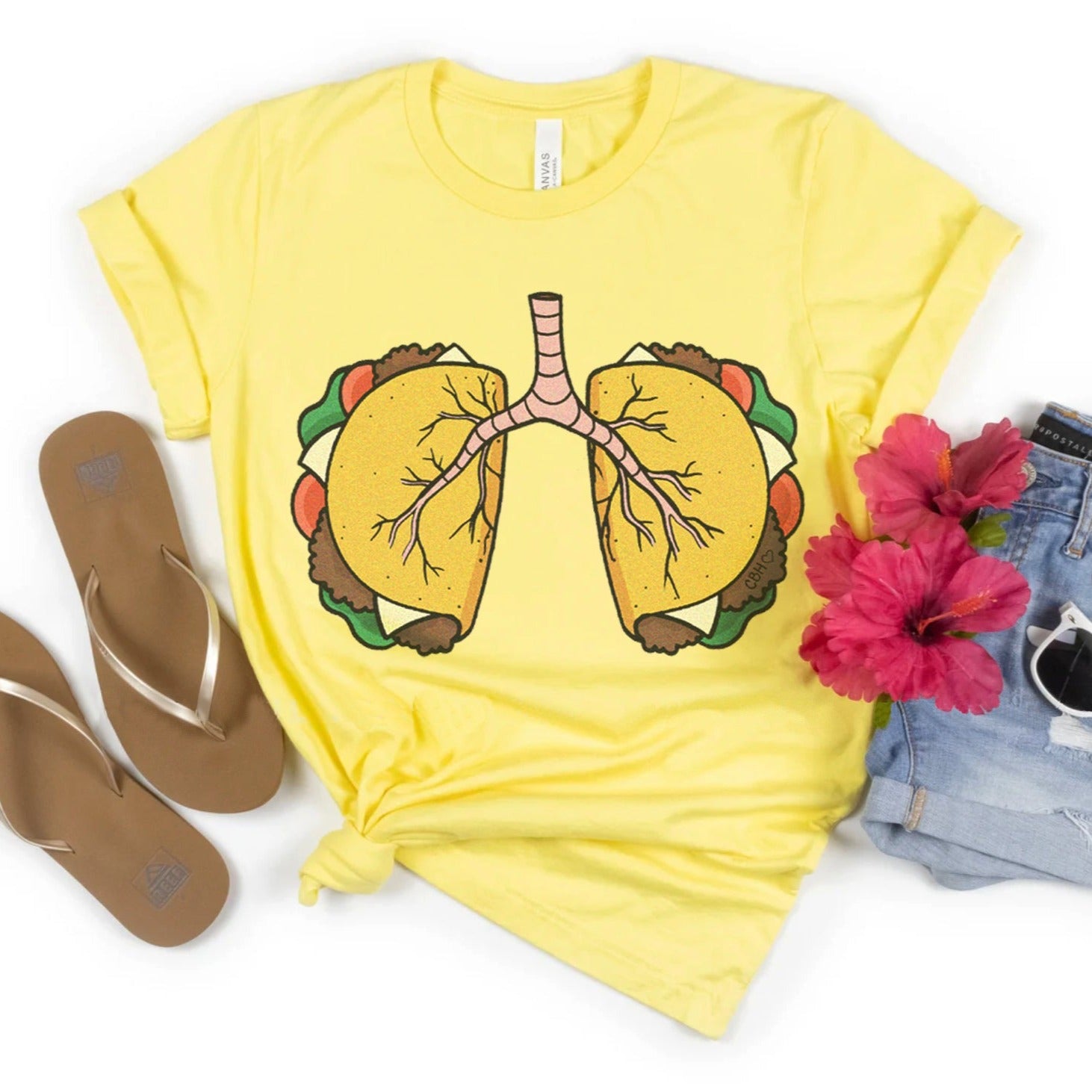 tacolungsyellow Taco Lungs T-Shirt - Image 9