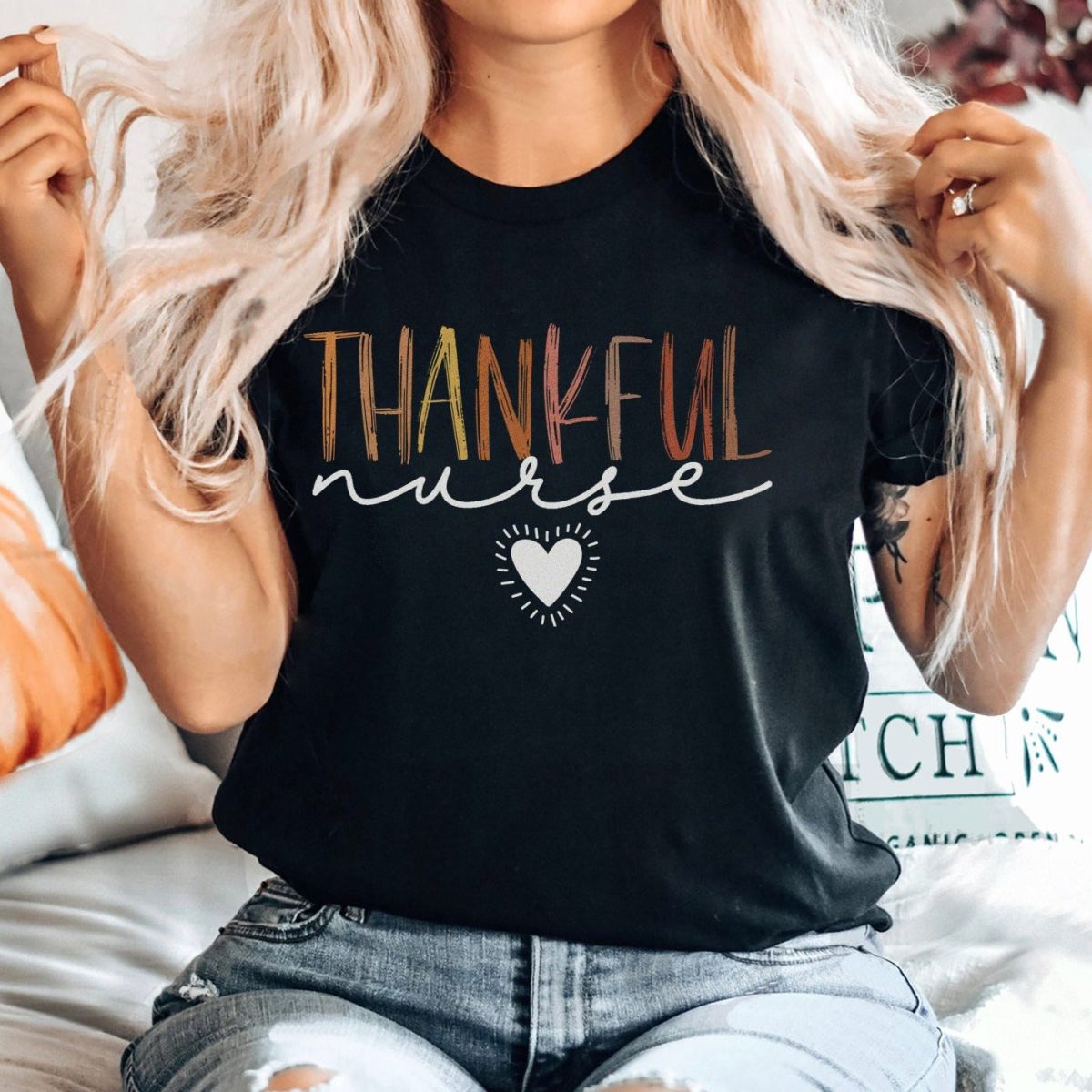 Thankful Nurse T-Shirt - Image 3