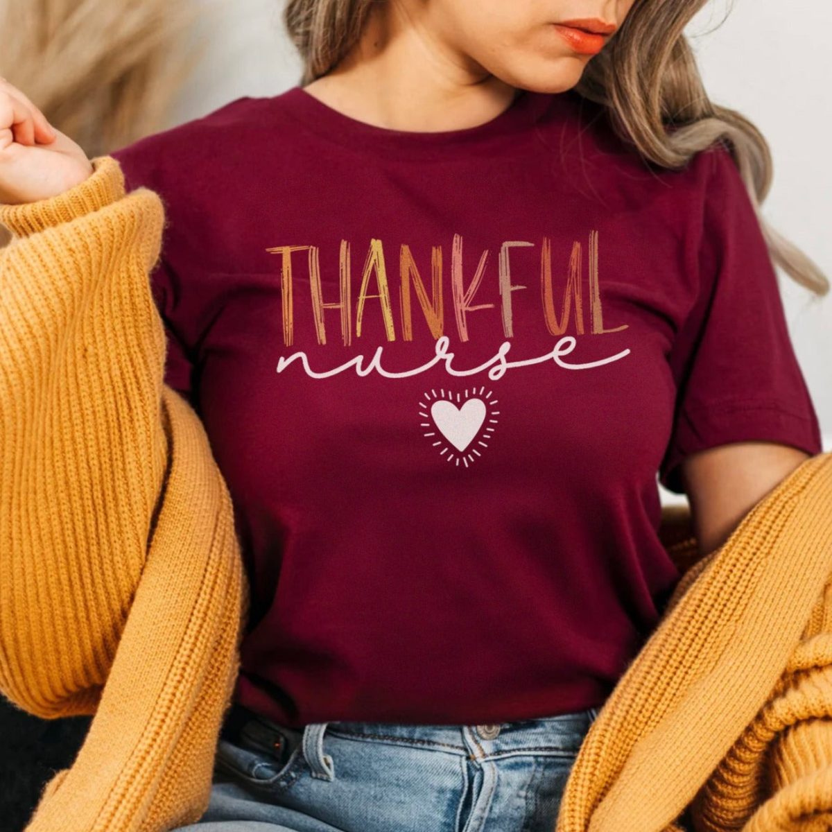Thankful Nurse T-Shirt - Image 1