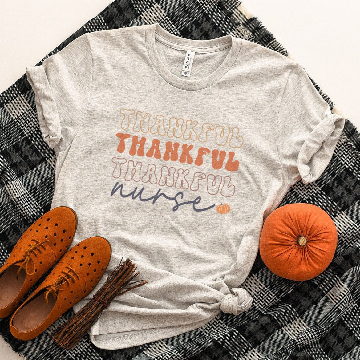 thankfulnurseretroash Retro Thankful Nurse T-Shirt - Image 3