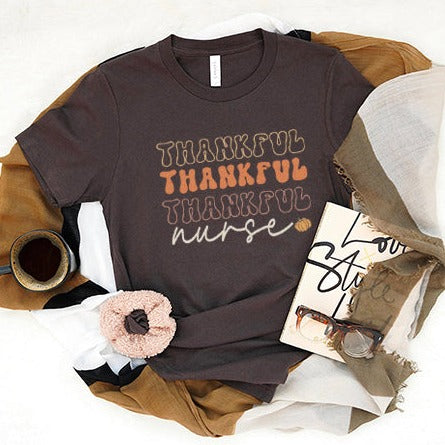 thankfulnurseretrobrown Retro Thankful Nurse T-Shirt - Image 8