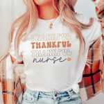 Retro Thankful Nurse T-Shirt - Image 2