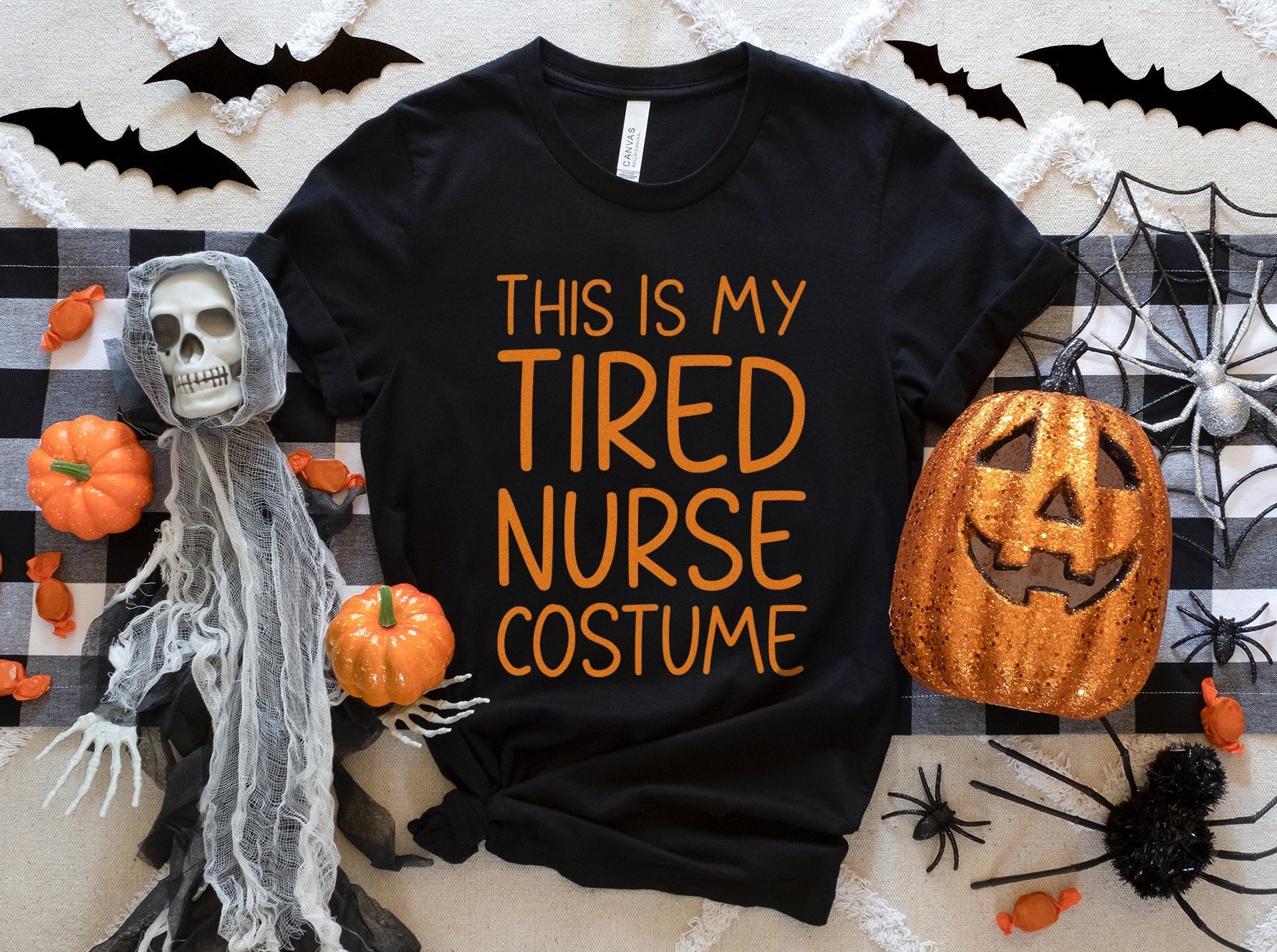 tirednursecostumeblack Tired Nurse Costume T-Shirt - Image 3