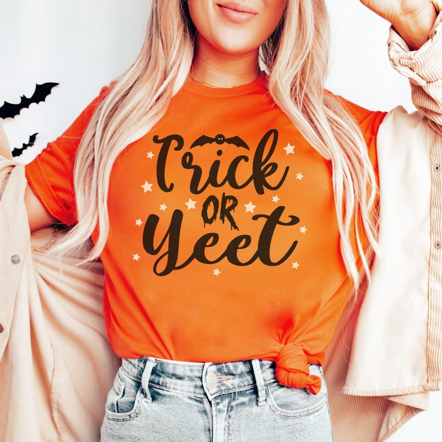 trickoryeetorange Trick or Yeet T-Shirt - Image 3