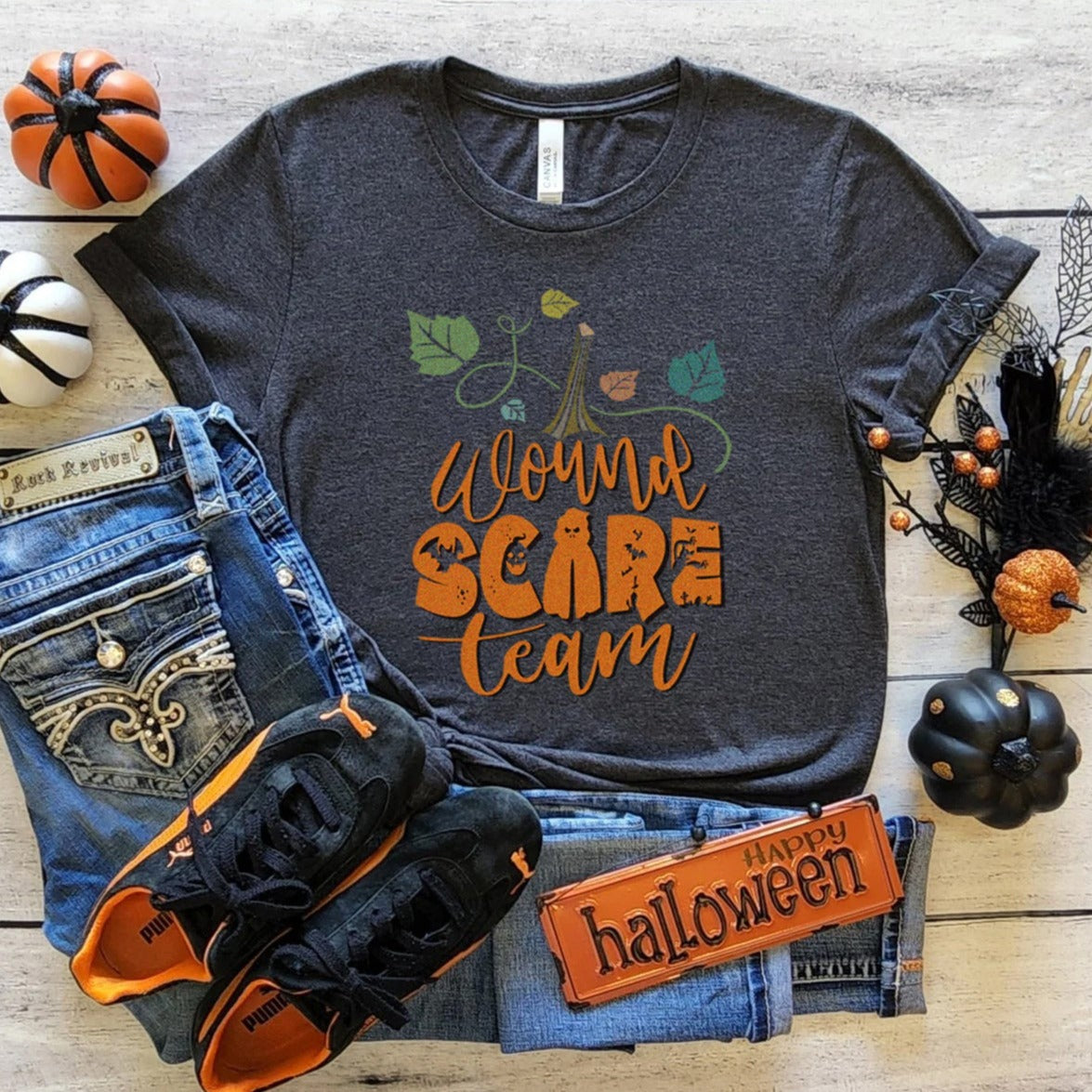 woundscareteamdarkgrey Wound Scare Team T-Shirt - Image 4